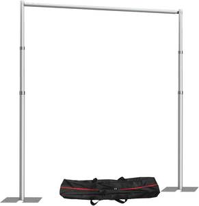 lot 20668 image: 10x 8.6ft Pipe & Drape Backdrop Stand Kit, Adjustable Frame with Flat Base