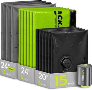 lot 20694 image: Vacbird Color-Coded Vacuum Bags for Travel with Cordless Pump