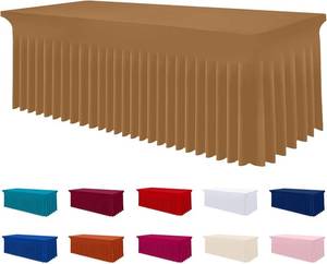 lot 20696 image: Smiry Spandex Elastic Fitted Table Cloth Skirt for 8ft Rectangle 96x30x30