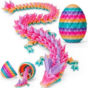 lot 20714 image: TBOLINE 12 3D Printed Dragon Egg Articulated Dragon Toys for Kids