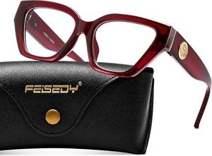 lot 20715 image: FEISEDY Cat Eye Blue Light Blocking Glasses for Women B0350  Cateye Design