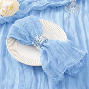 lot 20736 image: DeZerlor Baby Blue Washable Cheesecloth Napkins, Set of 50, 21x21 in