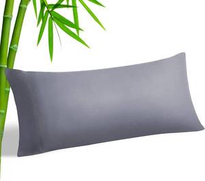 lot 20738 image: BEDELITE Body Pillowcase, Rayon from Bamboo, Grey 20x54, Cooling-Breathable