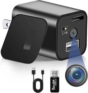 lot 20744 image: Security Camera 1080P Hidden USB Charger Nanny Cam, Mini Body Camera