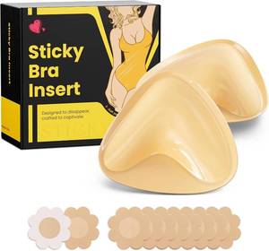 lot 20745 image: Double-Sided Sticky Bra Push Up, Invisible Pad Inserts for Breasts (Beige)