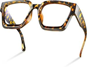 lot 20746 image: livho Oversized Eyewear Frame for Women and Men - Rectangle Computer Glasses