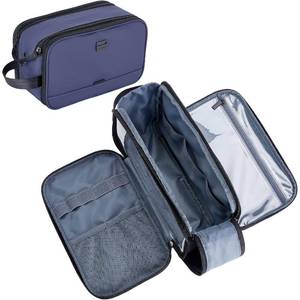 lot 20771 image: ZEEMO Travel Toiletry Bag for Men, Dopp Kit, Water Resistant, Blue