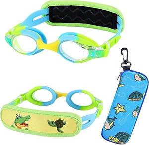 lot 20778 image: Kids Swim Goggles Age 2-6, Toddler No Hair-Pull, Padded Headband