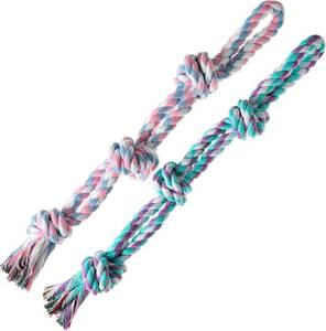 lot 20780 image: XIGOU Dog Rope Toy, 2 Pcs Indestructible Chew Toys for Aggressive Chewers