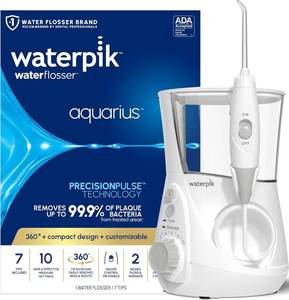 lot 20786 image: Waterpik Aquarius Countertop Water Flosser WP-660, White, 10 Settings
