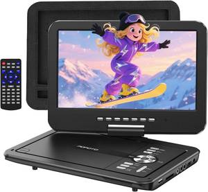 lot 20790 image: 12.5 Portable DVD Player, 10.5 HD Screen, Dual Speakers - Black