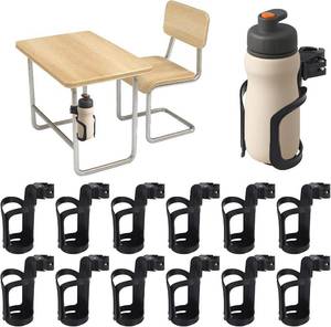 lot 20792 image: 12 Pcs Water Bottle Holder for Classroom, 360  Rotating Clip-On Organizer