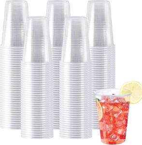 lot 20805 image: SIUQ 600 Pack 9 oz Plastic Cups, Clear Disposable Water Cups Bulk
