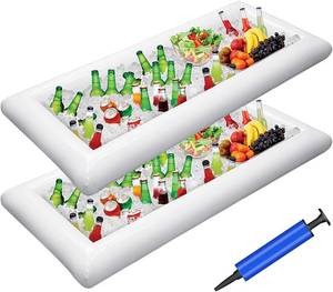lot 20817 image: Jasonwell Inflatable Serving Bars Ice Buffet Trays, Cooler with Drain Plug