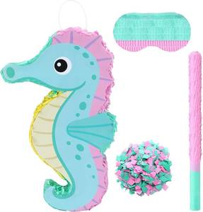 lot 20823 image: Tenceur Seahorse Pi ata Set Includes Pi ata, Blindfold, Stick & Confetti
