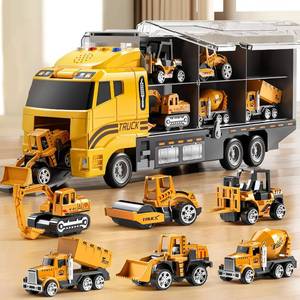 lot 20830 image: NIPLOOOW Toddler Boys Construction Truck Toy Set with Play Mat Die Cast Car