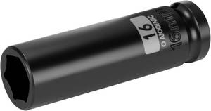 lot 20846 image: 12-Inch Drive x 16mm Deep 6PT CR-MO Impact Socket for Axle Nut Removal