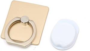 lot 20866 image: Ruilogod Universal Gold Tone 360  Rotatable Phone Holder Ring Stent 5-Pack