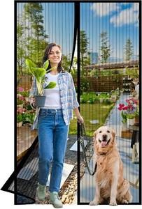 lot 20875 image: Magnetic Screen Door 30x80 Mesh for FrontSliding Door, Hands-Free