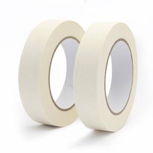 lot 20887 image: Masking Tape 1 in x 55 yd, 2 rolls (328 ft) BeigeWhite   Painters Tape