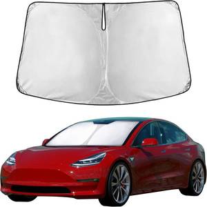 lot 20901 image: EcoNour Windshield Sun Shade Compatible with Tesla Model 3 & Model Y