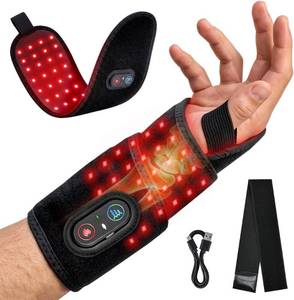 lot 20915 image: Red Light Therapy Wrist Wrap, Cordless Carpal Tunnel, 96 LEDs 660850nm