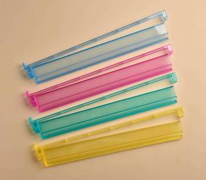 lot 20936 image: Set of 4 Multicolor Clear Acrylic American Mahjong Racks & Pushers, 18.7in