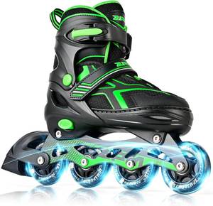 lot 20963 image: 2PM SPORTS Torinx Inline Skates for Kids, Light-Up Wheels, Adjustable medium 32-36