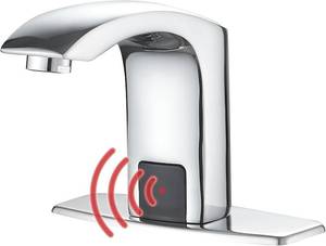 lot 20985 image: Touchless Bathroom Sink Faucet, Motion Sensor, Chrome, Hands-Free