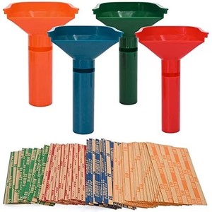 lot 20988 image: LIKED 150 Assorted Coin Wrappers & 4 Color-Coded Coin Sorter Tubes