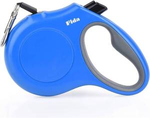 lot 20994 image: Fida Retractable Dog Leash, 16 ft for Medium Dogs 44 lbs, Tangle-Free, Blue
