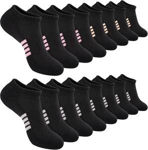 lot 20997 image: eallco 8 Pairs Womens Ankle Socks for Running Cotton Cushioned Low-Cut size 6-1