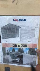 lot 205 image: SDLANCH High-End Carport 12ft x 20ft SDLC1220 240kg