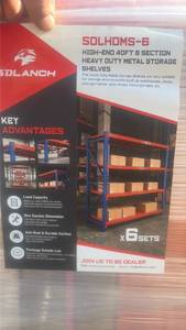 lot 218 image: SDLANCE SDLHDMS-6 High-End Duty Metal Storage Shelves 4 Shelf 6 Sets