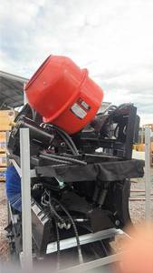lot 232 image: Hydraulic Skid Steer Concrete Mixer Attachment with Quick-Attach Mount mini skid