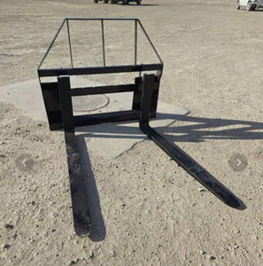 lot 518 image: AGT Pallet Fork Frame 48 inch Forks Skid Steer 4000 lbs SA