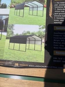 lot 770 image: LandHonor 16x13 ft Metal Carport Canopy 10 ft Height LHR-MC1613