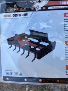 lot 775 image: LandHonor Combo Grading Scraper CGS-12-78W 78in Working Width