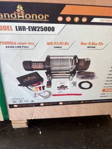 lot 819 image: Land Honor LHR-EW25000 25000 LB 12V Electric Winch 8HP 6.6kW