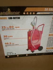 lot 843 image: LandHonor 30 Gallon Gas Caddy Tank LHR-GCT30