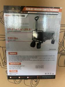 lot 872 image: LandHonor 330lbs Foldable Wagon Cart LHR-WCF330A