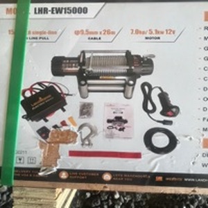 lot 896 image: Lonoor 15000 LB Electric Winch 12V 22m Cable 65 Amp HRF-EW15000
