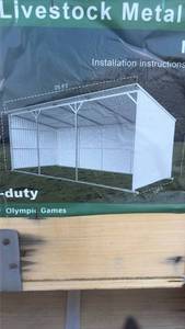 lot 303 image: KJ 25FT x 12FT Livestock Metal Shed Model K2512