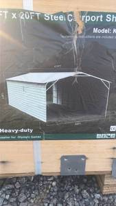 lot 307 image: KJ K4120 Steel Carport Shed 41FT x 20FT x 14FT