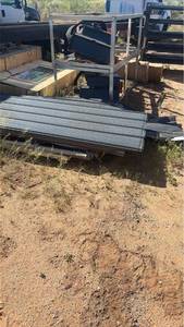 lot 344 image: Corrugated Metal Roofing Panels black damaged