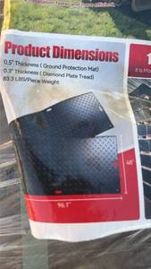 lot 601 image: Onshine 4ft 8ft Ground Protection Mat 15 PiecesSet Diamond Plate Tread