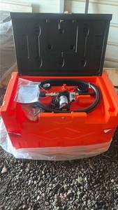 lot 1050 image: 58 gal portable fuel tank with pump