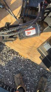 lot 295 image: Post Hole Digger Auger Attachment mini ex