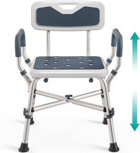 lot 2125 image: PELEGON Shower Chair for ElderlyDisabled (450lb) with Padded Armrests