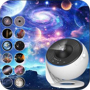 lot 2132 image: Galaxy Projector for Bedroom Star Projector, 13 Discs 360  Timer BlackWhite
